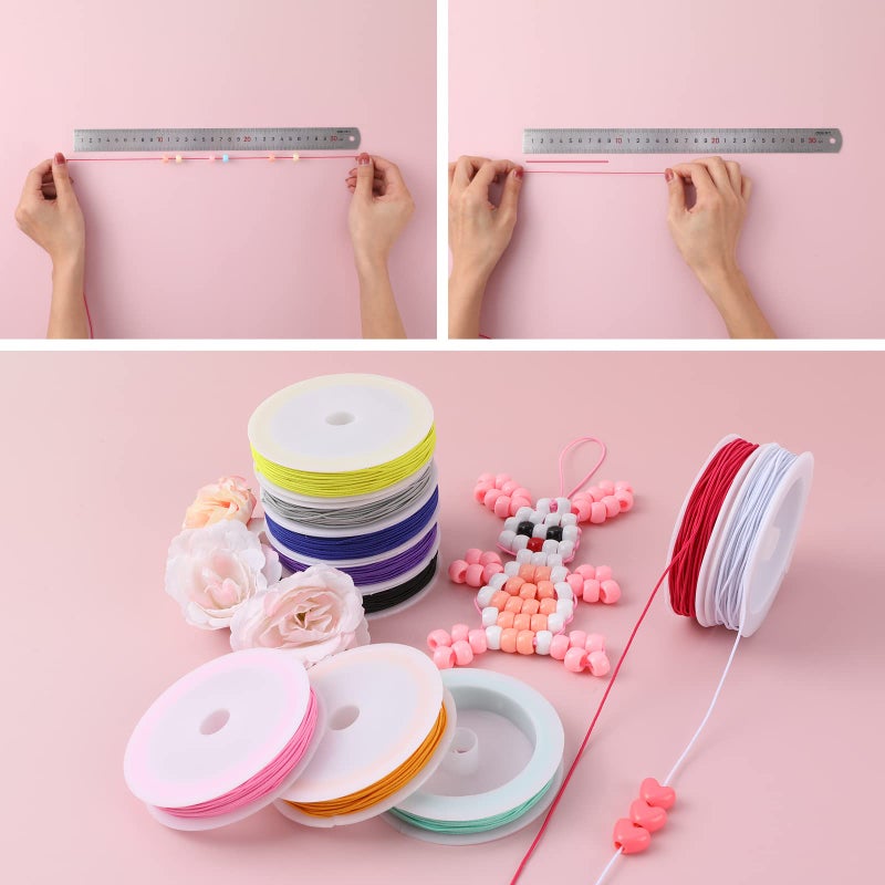 MAKERSLAND Elastic Cord for Making Jewelry 1mm 130m/142Yards 10Roll Multicolor Stretch String Beading Crafting for DIY Masks Jewelry Making Necklace Bracelet Beading Craft Thread - Image 4